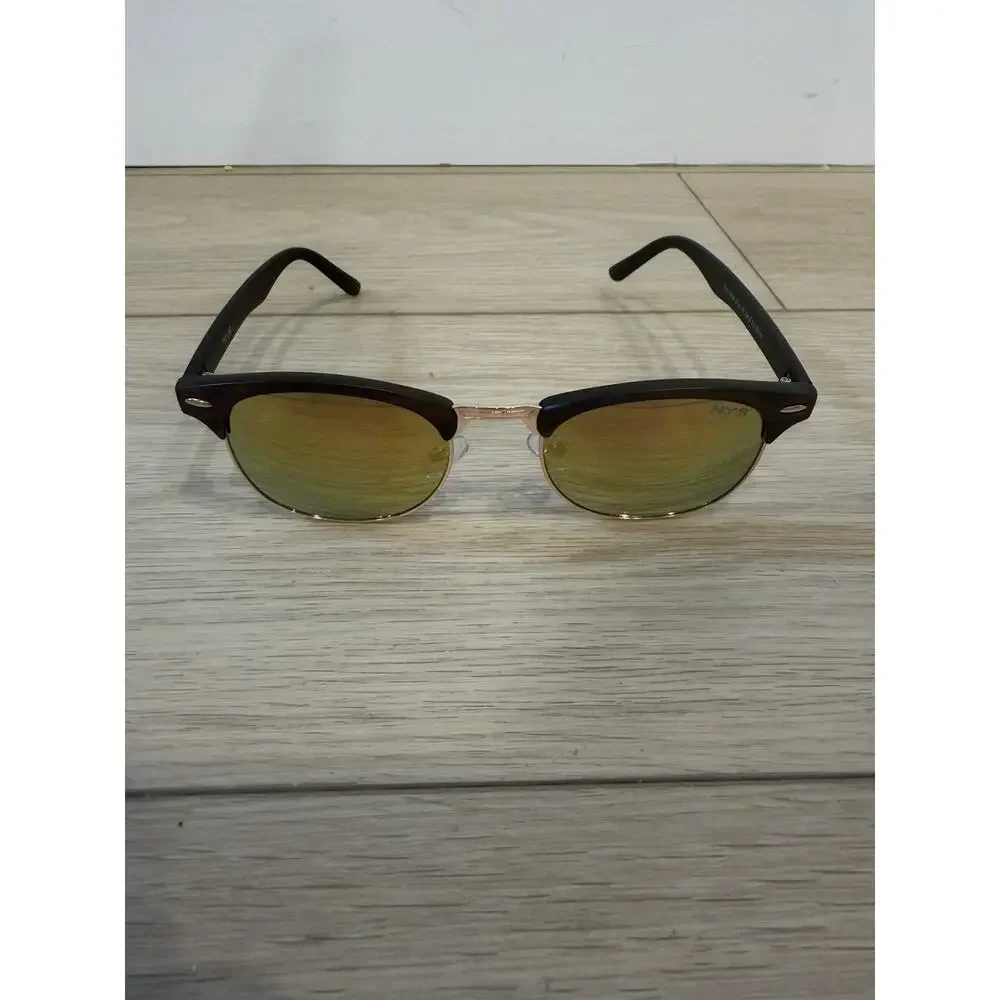 NYS Sunglasses 2721-79 CAT.3 Wood Frames Gold And Brown